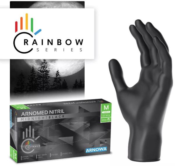 Arnomed Black Midnight Nitrilhandschuhe, 100 Stück​